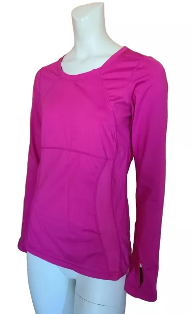 Lucy Activewear Running Athletic Pullover Long Sleeve Top Womens Size M Pink EUC