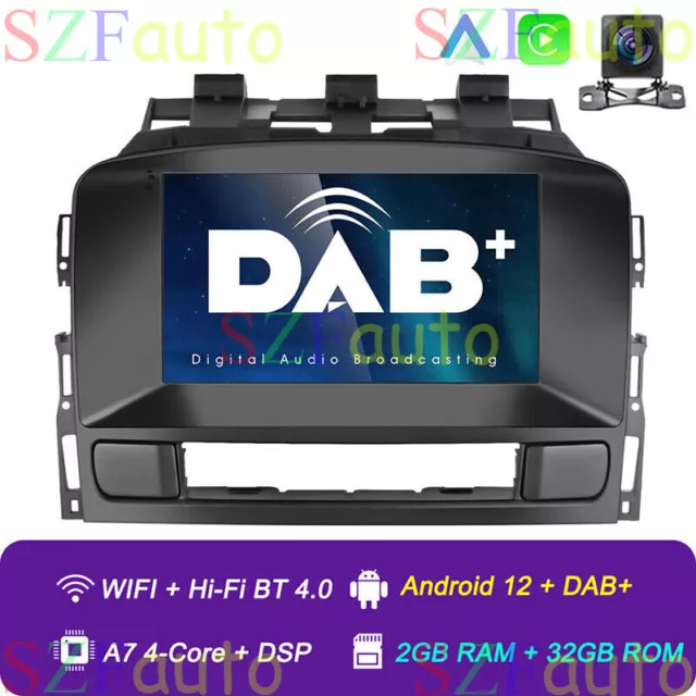 Android 12 Carplay DAB+ Autoradio GPS Navigation WiFi Für Opel Astra J 2010-2014