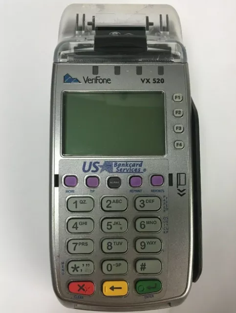 Verifone VX520 Dial Ethernet CTLS Credit Card Terminal EMV Chip Read PinPad