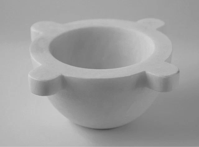 Grand Mortier En Marbre Blanc Avec Pilon - CBAM - 20cm - Cuisine Et Déco