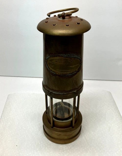 E. Thomas & Williams  Ltd. Makers Aberdare Wales Cambrian Brass Miner’s Lamp