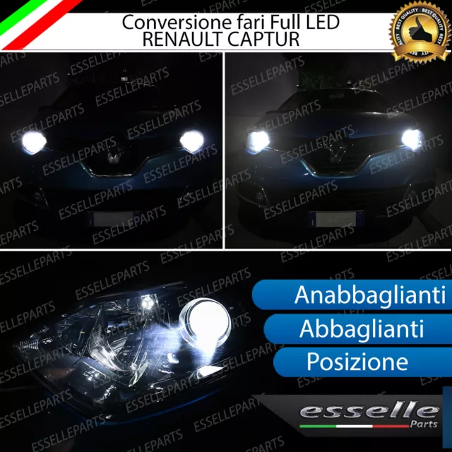 Conversione Fari Full Led Renault Captur 6000K Led Canbus Alta Luminosita'