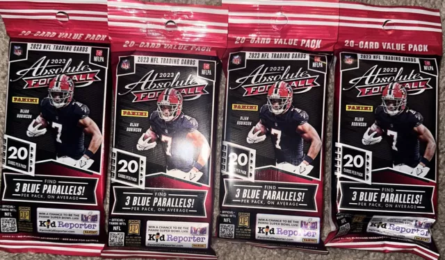 2023 Panini Absolute NFL Football 4 Cello Value Pack Lot Fact Sealed *FREE SHIP*