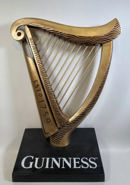 Guinness Guilded Harp Irish Beer Counter Top Bar Display Advertisement NIB!