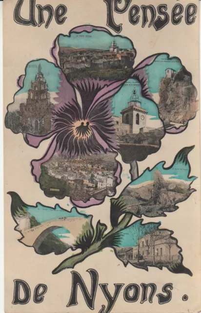 Antique Old Postcard One Thought by NYONS DROME
