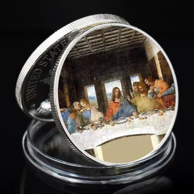 The Last Supper Silver Coin World Famous Painting Da Vinci Artwork Medal Gift