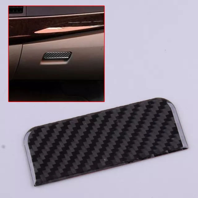 Carbon Fiber Copilot Storage Box Handle Trim Fit For Mitsubishi Lancer Evo