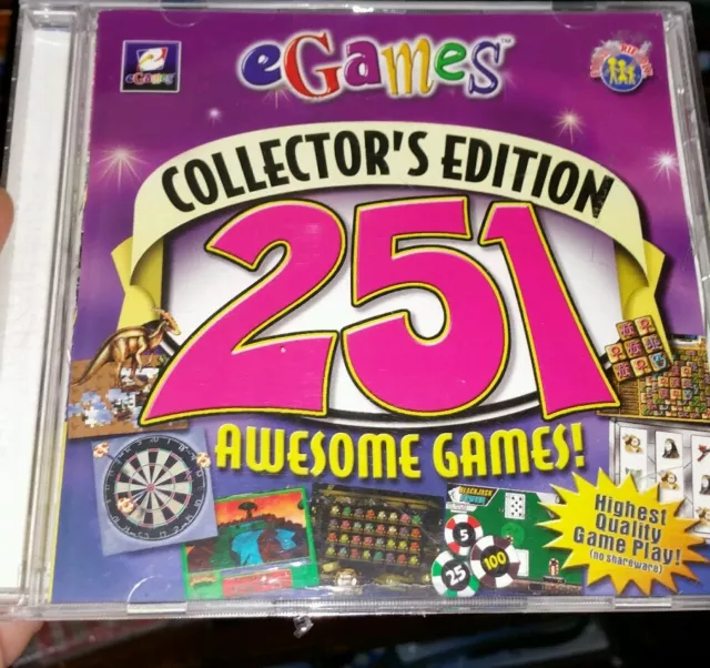 eGames Collector's Edition 251 Awesome Games - PC Software Game CD Windows