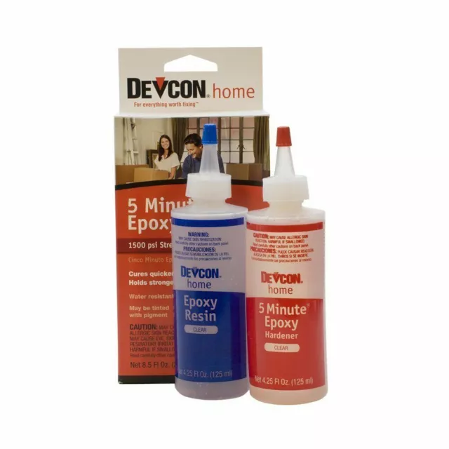 Devcon DV20945 High Strength 5 Minute Epoxy Glue 8.5 fl oz 250ml pack