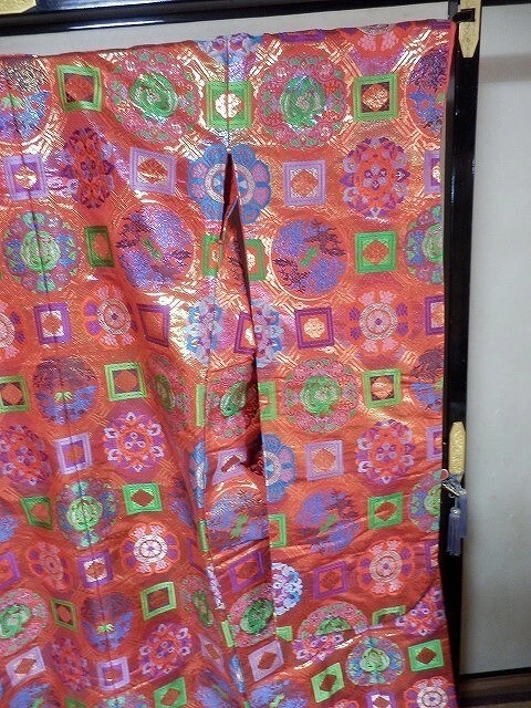 Japanese Kimono Uchikake Luxurious Wedding Embroidery Pure Silk kaleidoscopeK313 7