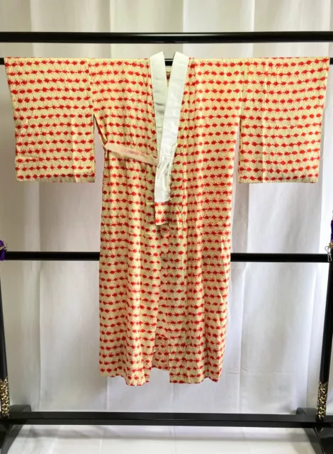Vintage Japanese Silk Juban kimono - Women's NagaJuban Kimono Robe
