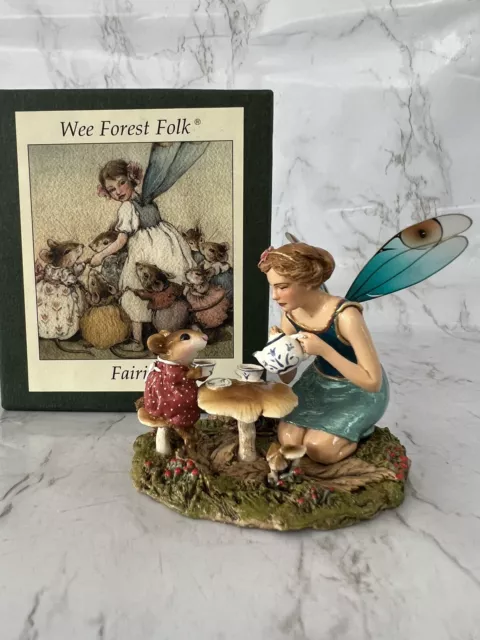 Wee Forest Folk FY-1 Just A Wee Drop  - Teal- Fairy series + Box As Found - Read
