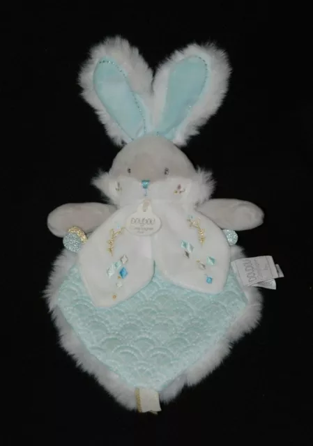 Peluche lapin de sucre amande plat DOUDOU ET COMPAGNIE blanc NEUF