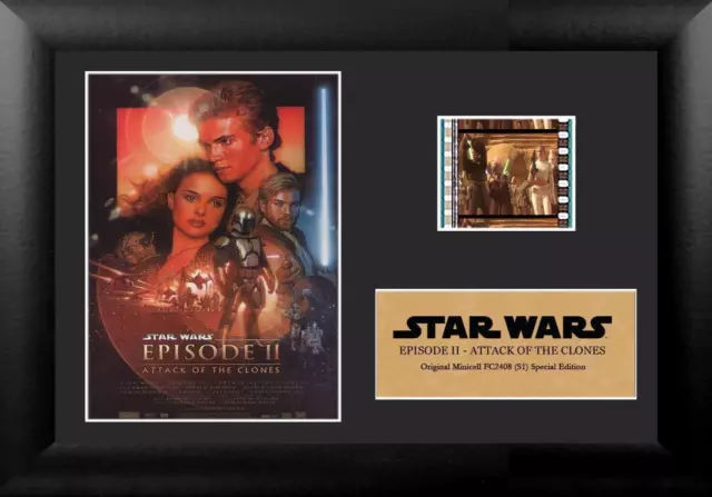 STAR WARS Episode 2 Attack Of The Clones 2002 FRAMED FILM CELL and MOVIE PHOTO