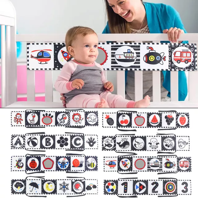 Black and White High Contrast Sensory Baby Toys Baby Soft Book Early Education