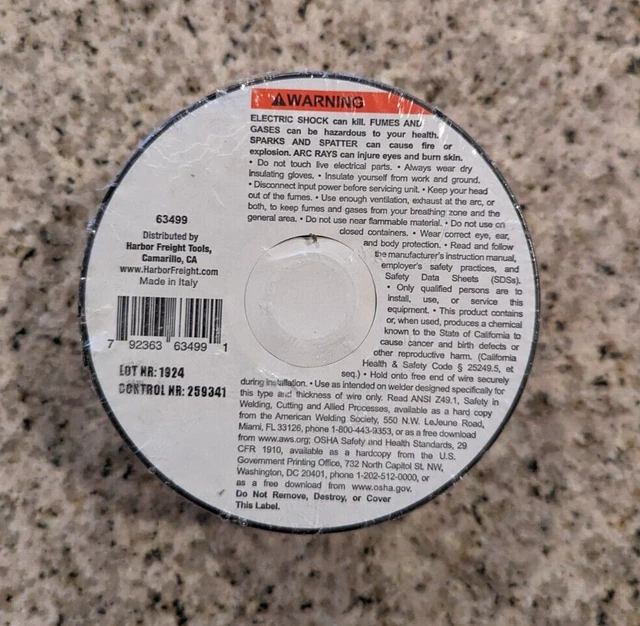 VULCAN GASLESS FLUX Core Welding Wire 0.035” E71TGS Mild Steel 2 lbs