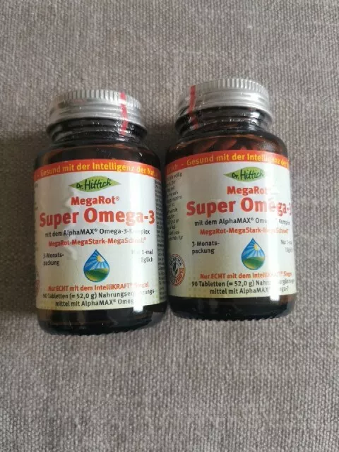 2x Dr. Hittich MegaRot Super Omega 3 Komplex Doppelpack 180 Kapseln 6monate