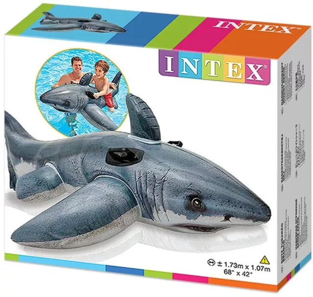 Bouee Geante requin gonflable jeux piscine plage a chevaucher INTEX enfants