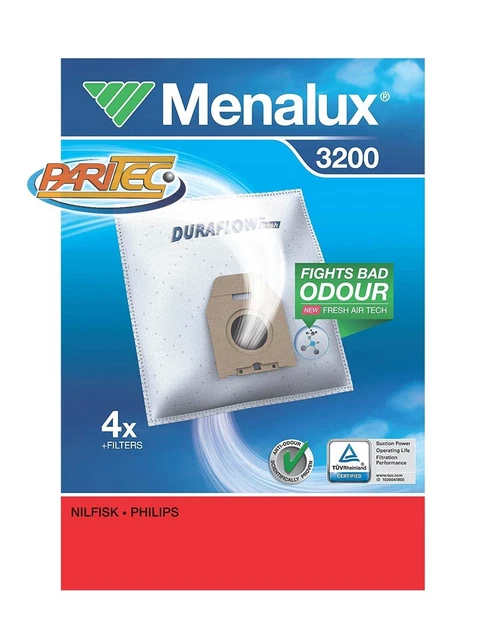 Menalux 3200 900196149 Sacchetto microfibra Traini Philips Hr6300-6800 Oslo 4pz