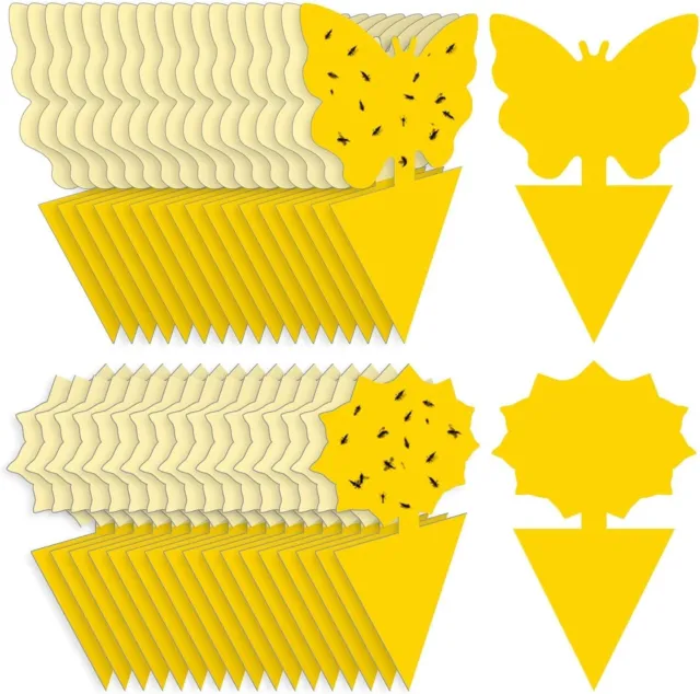 Yellow Sticky Bug Traps 36 Pack Non-Toxic and Odorless for Indoor outdoor