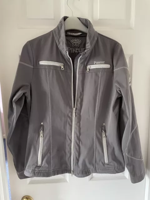 Pikeur Soft Shell Showerproof Grey Zipup jacket, size 38.