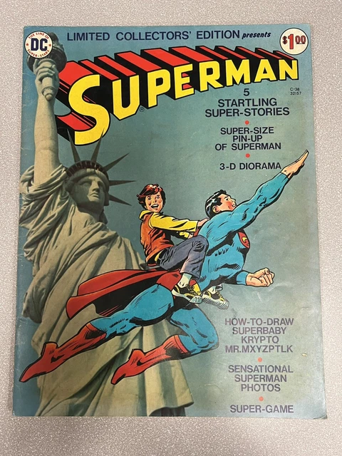 SUPERMAN Limited Collectors Edition C-38 Treasury Oversized DC Comics 1975