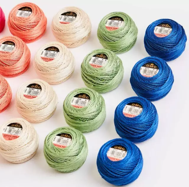 DMC "Pearl Cotton" Size 8 Embroidery Thread Ball - Choose Your Colour