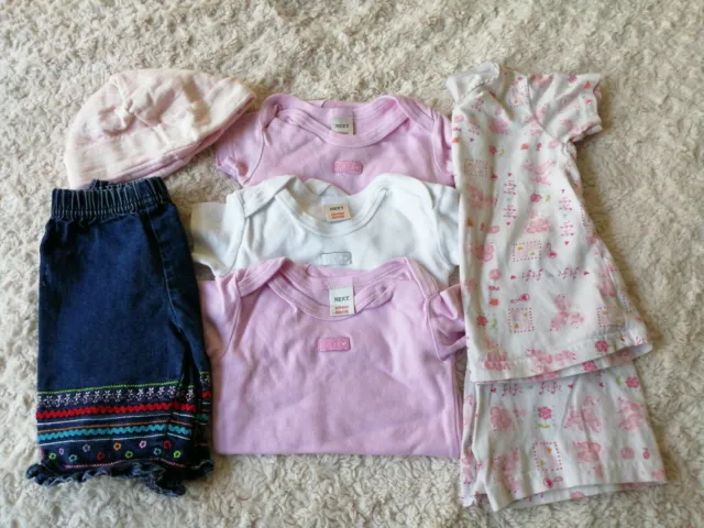 Baby Vests Trousers Top Sleepsuit And PJ Bundle, Age 6-12 Months, 10 Items.