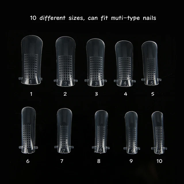 Clear Nail Form Full Cover Gel Mold Tips For Salon Manicure Store Home Nail Art