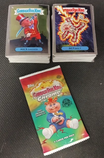 Garbage Pail Kids Chrome 5 Complete 100-Card Base Set +Wrapper 2022 5Th Series