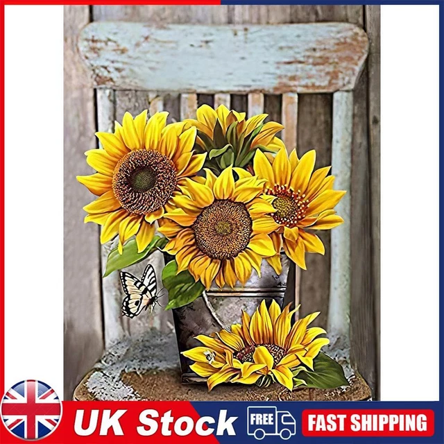 Diamond Painting Sunflower Full Round Drill Picture of Rhinestone DIY Drawing