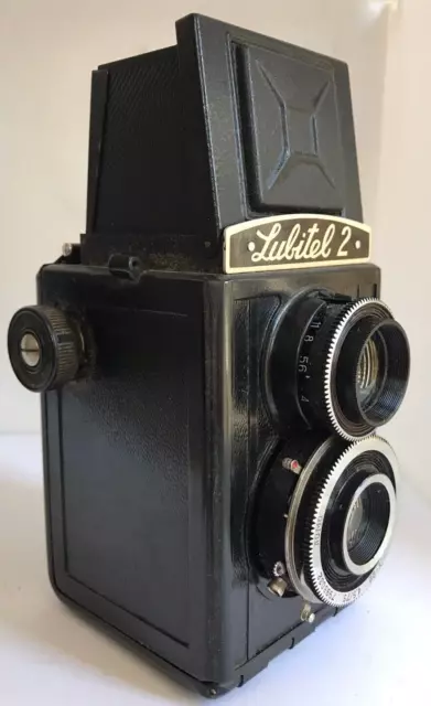 Cámara fotográfica soviética vintage LOMO Lubitel 2 TLR
