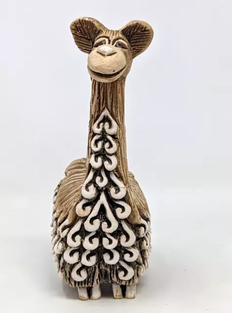 VTG Artesania Rinconada Ceramic Llama Alpaca Animal Folk Art Figurine Figure M23