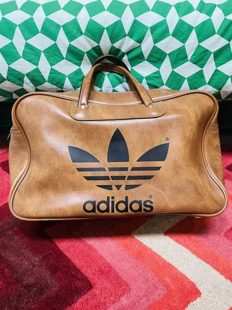 STUNNING RARE VINTAGE Adidas 70s Peter Black Bag Holdall 29.99