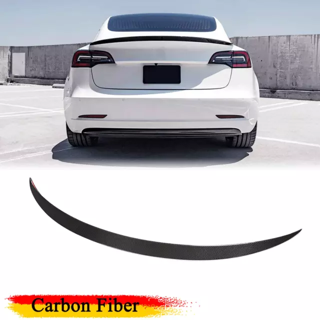 Carbon Heckspoiler Lippe Flügel Kofferraum Spoiler Für Tesla Model S Limo  12-19