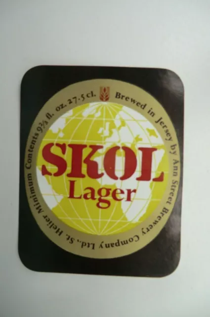 Neuwertig Skol Lager Abgefüllt St Ann Street Brauerei Trikot Bierflasche Etikett
