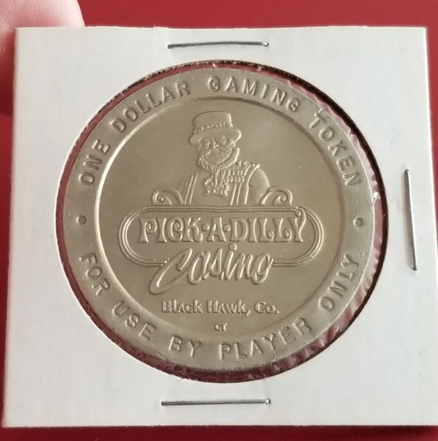 OBSOLETE! VTG 1993 PICK-A-DILLY CASINO (Black Hawk) $1 GAMING TOKEN OBSOLETE! VTG 1993 PICK-A-DILLY CASINO (Black Hawk) $1 GAMING TOKEN