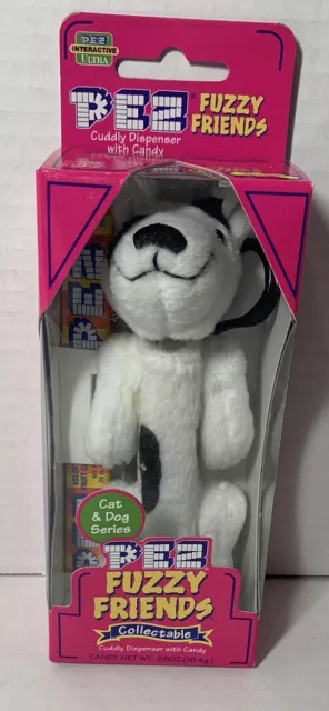 PEZ Fuzzy Friends Collectible •Cat & Dog Series •Rascal The Bull Terrier