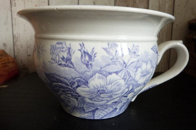 Boîte à Mouchoirs Ancienne Sarreguemines Faïence Fleurs - Bon état - Déco Vintage Française