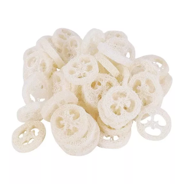 4-6cm Wide 100Pcs/Lot Natural Loofah Slice DIY Customize Soap Tools,6542