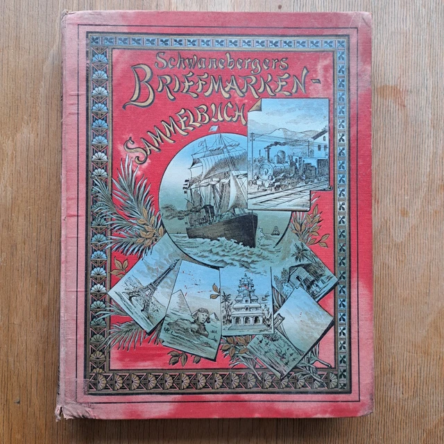 Schwaneberger Briefmarkenalbum Vordruckalbum weltweit 13. Auflage von 1891