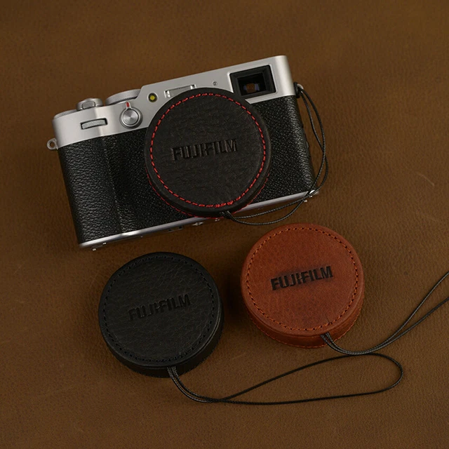 New Genuine Leather Handmade Lens Cap Protection Cover Fit For Fujifilm X100V