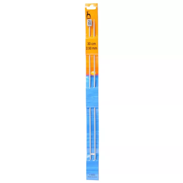 Agujas de tejer clásicas de un solo extremo pony de 2,50 mm - 30 cm - P32603 - CORREO GRATUITO