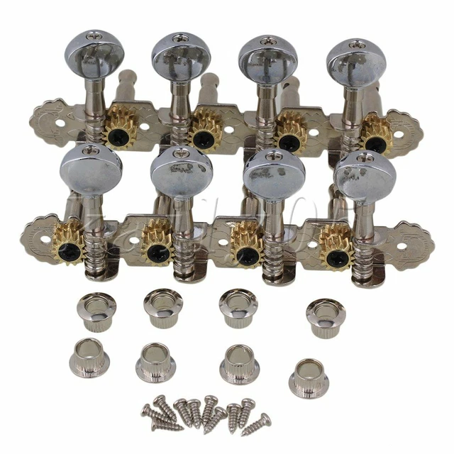 Chrome Plated Zinc Alloy 4L4R Guitar Tuning Tuner for Mandolin Guitar Silver