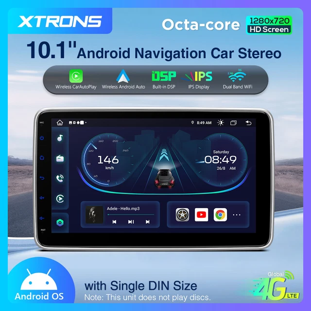 XTRONS 10& OCTA Core Android 13 Autoradio 8Core GPS Navi Singolo DIN
