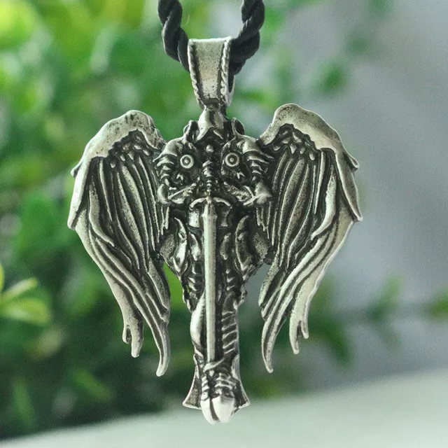 Silver Archangel St.michael Saint Cross Shield Russian Orthodox Pendants