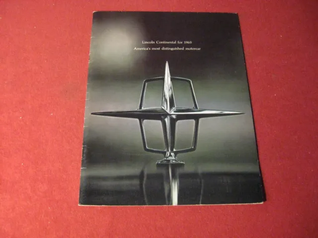 1965 Lincoln Small Sales Brochure Catalog Booklet Old Original