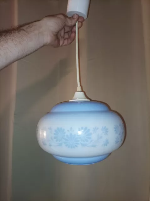 luminaire retro Suspension de plafond Bleu Blanc