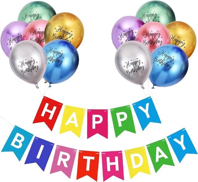 DIWULI – 5 Geburtstagsballons „40 – Happy Birthday“ Mit Konfetti & Kronen-Motiv – Für Den 40. Geburtstag