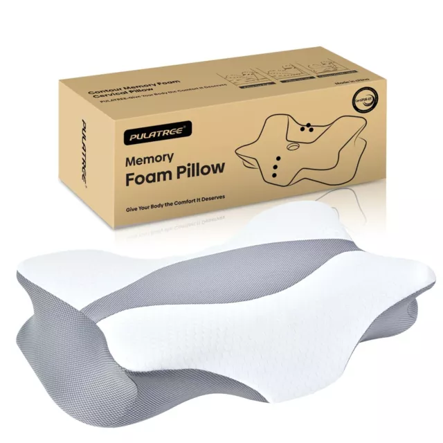 Ergonomic Pillow for Neck Pain Relief,Memory Foam Odorless Sleeper Bed Pillows